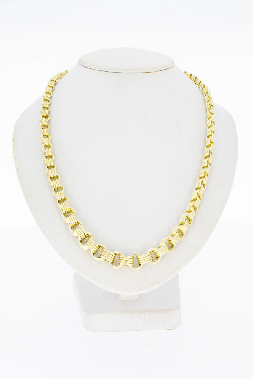 Erbsenkette 14 Karat Gelbgold - 47 cm