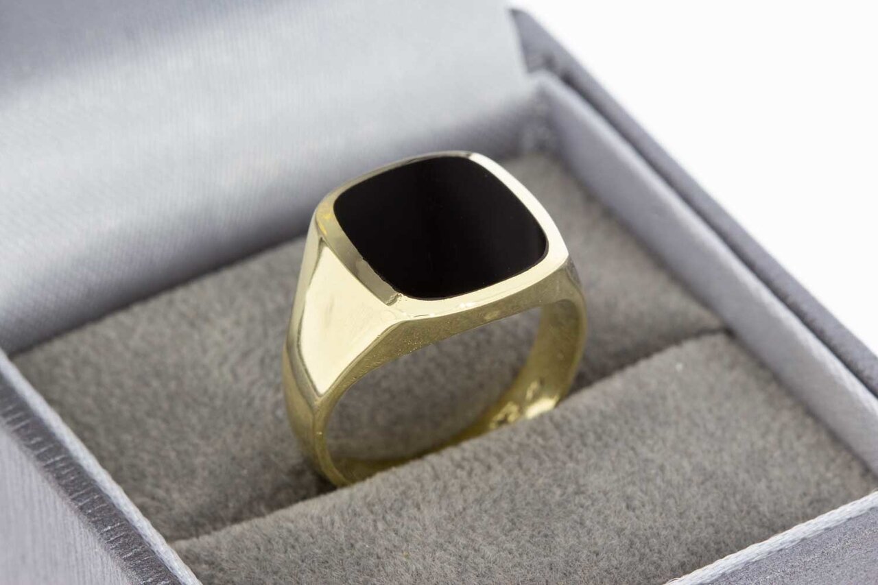 Onyx Pinky Ring 14 Karat - 16,3 mm