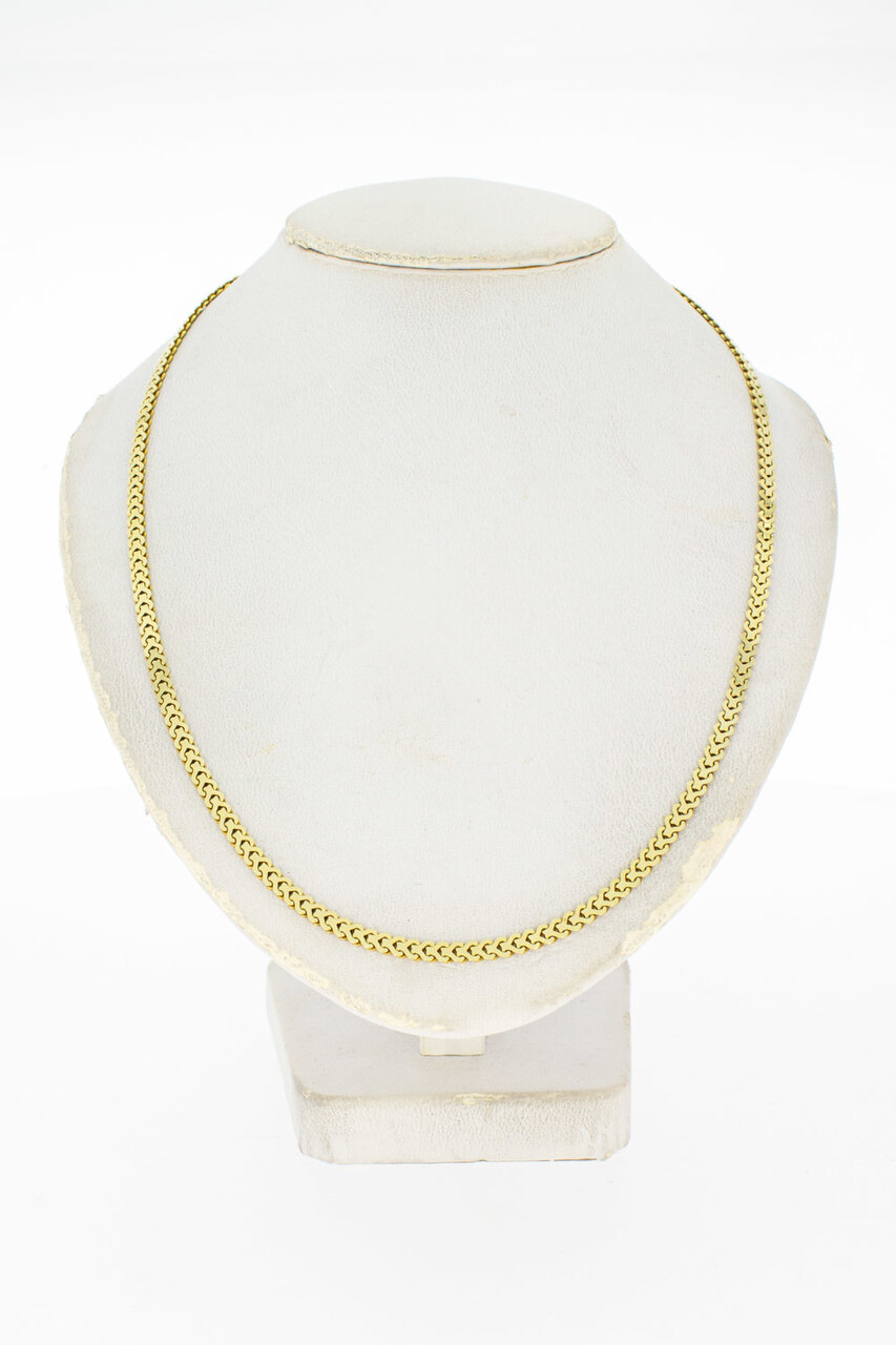 14 Karat geflochtene Goldkette - 45,5 cm
