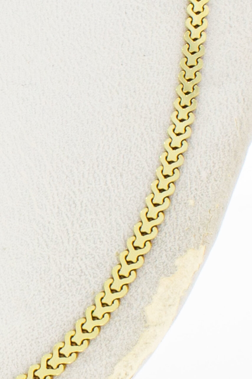 14 Karat geflochtene Goldkette - 45,5 cm