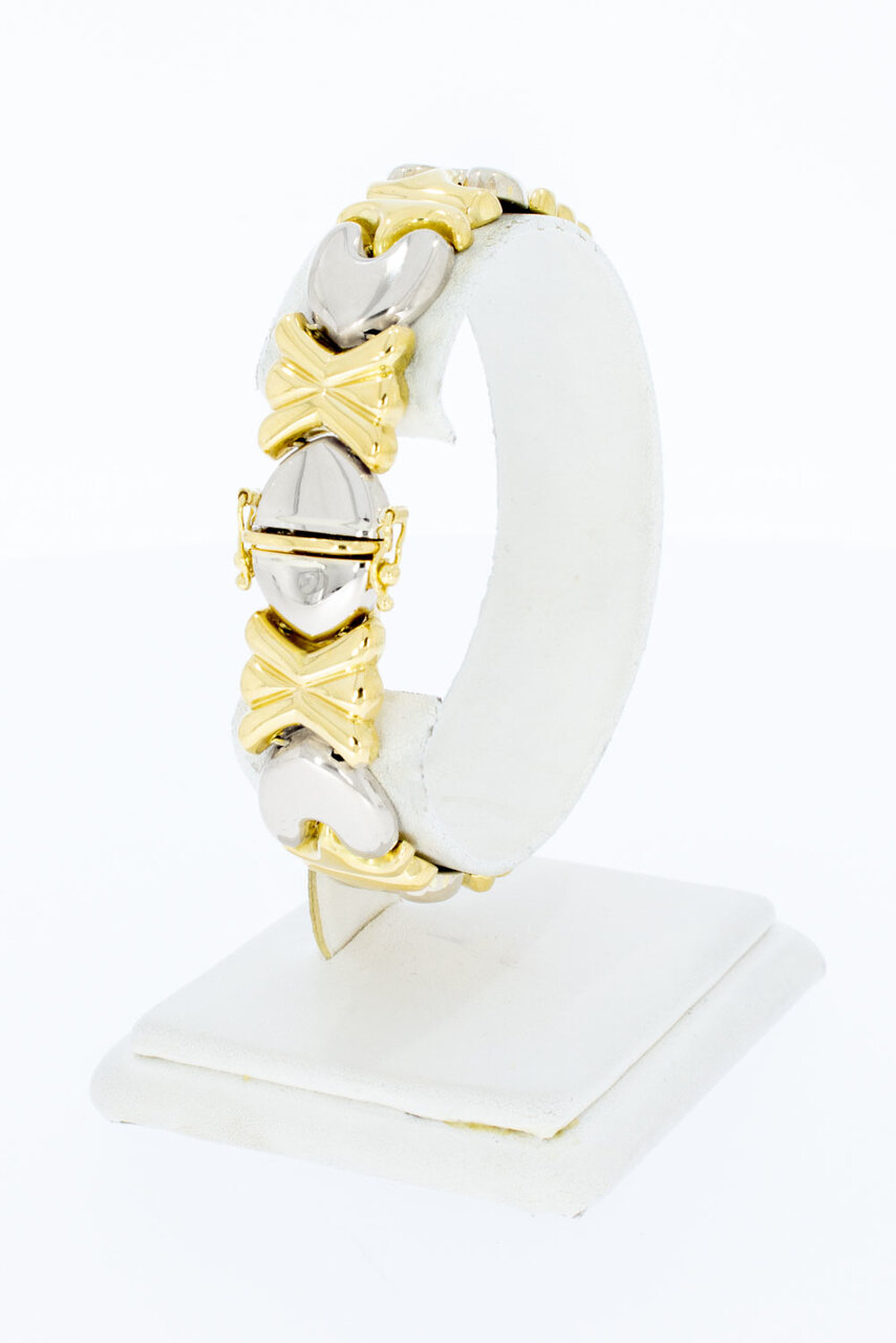 Edelstein Herzarmband 18 Karat Gold - 18,5 cm