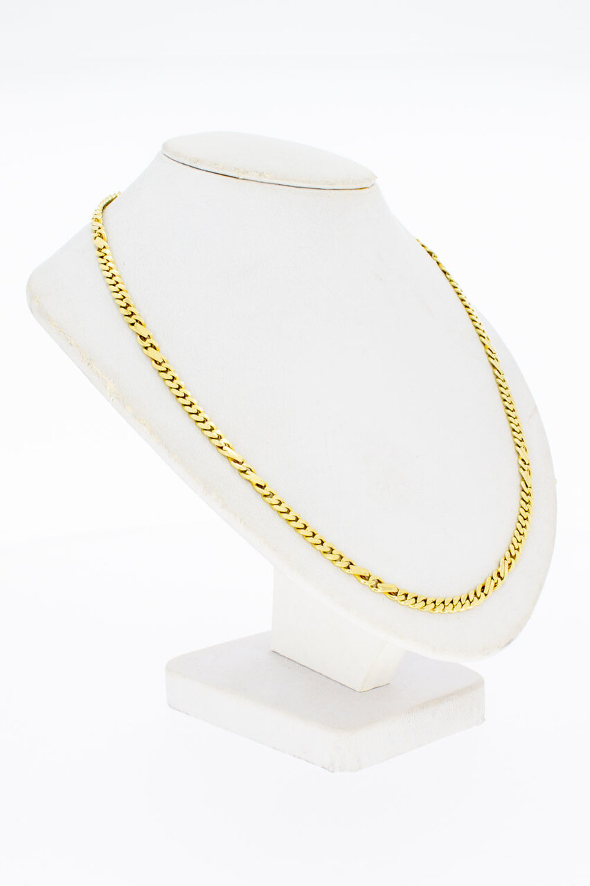 14 Karat Goldene Panzer Kette - 45,2 cm