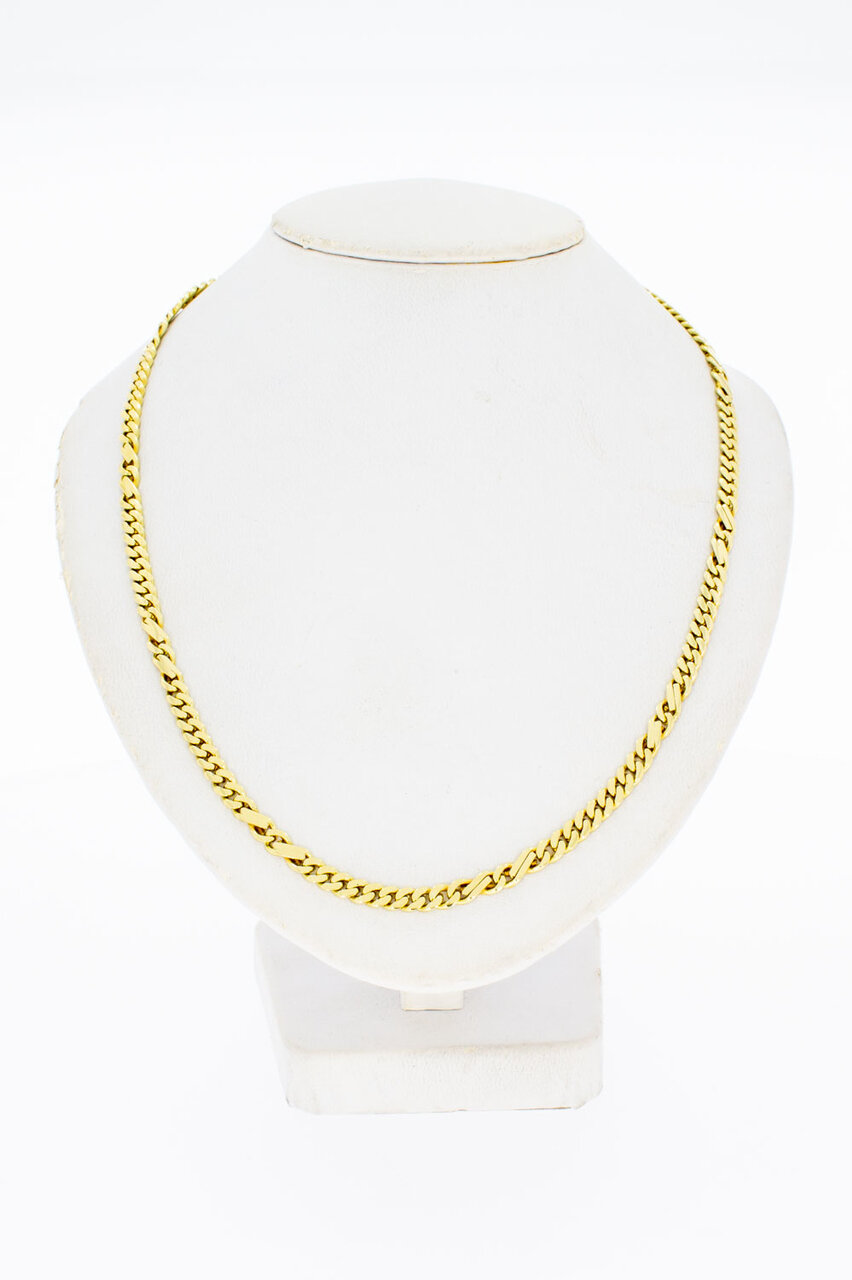 14 Karat Goldene Panzer Kette - 45,2 cm
