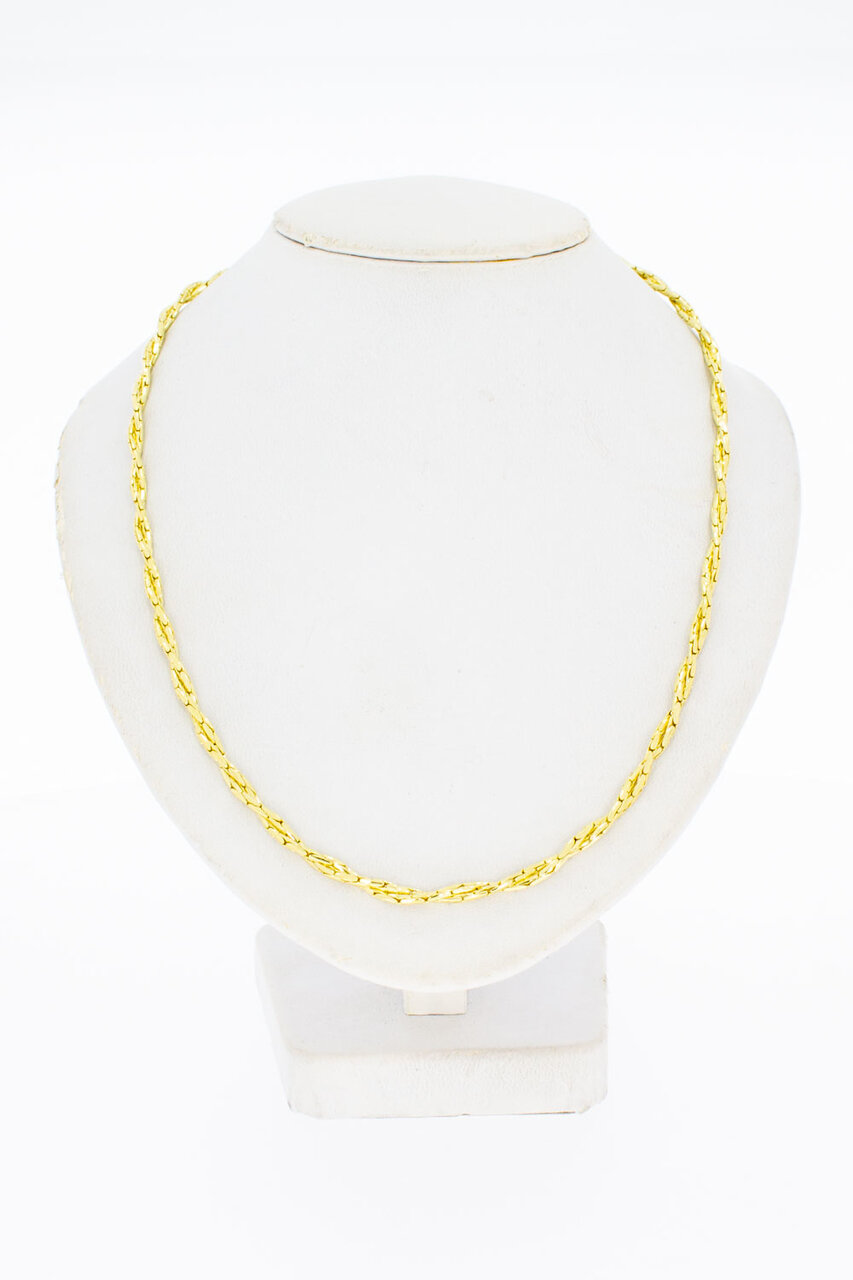 Geflochtene 585 Frauen Kette Gold - 38 cm