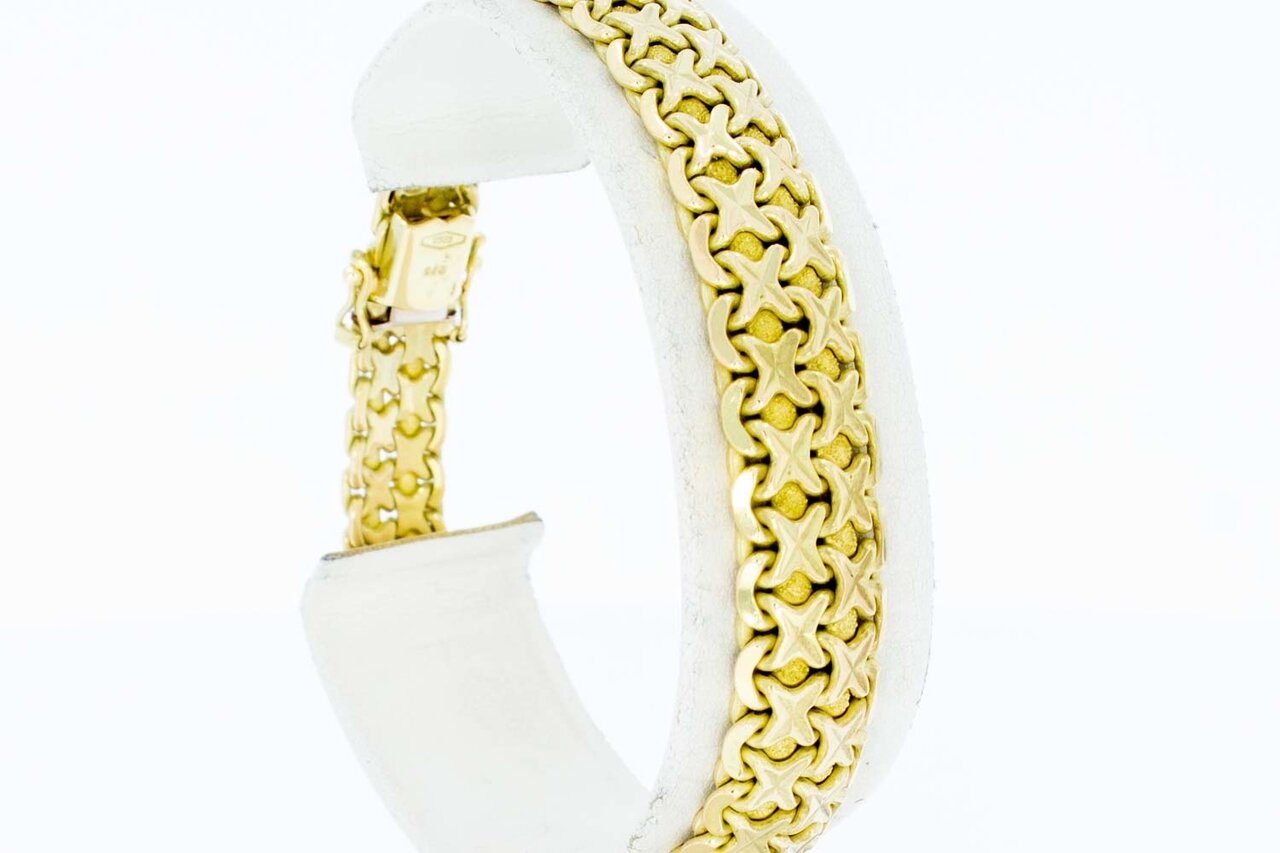 14 Karat geflochtenes Goldarmband - 19,2 cm