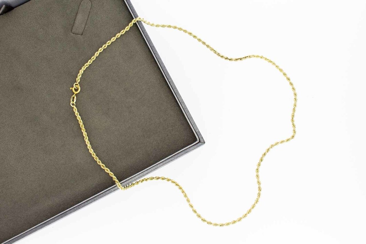Kordel Halskette 585 Gelbgold- 50 cm