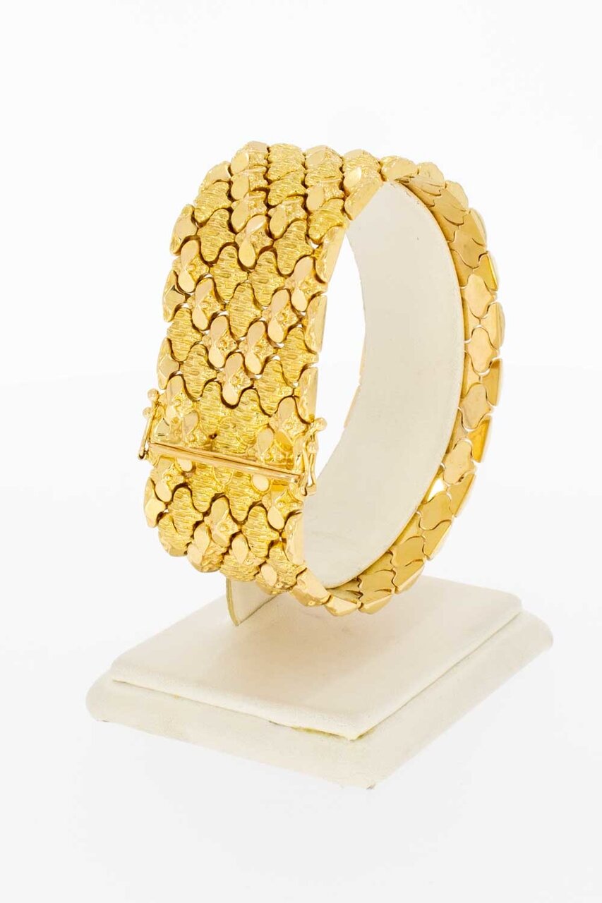 Breites vintage 750 Goldarmband - 19 cm