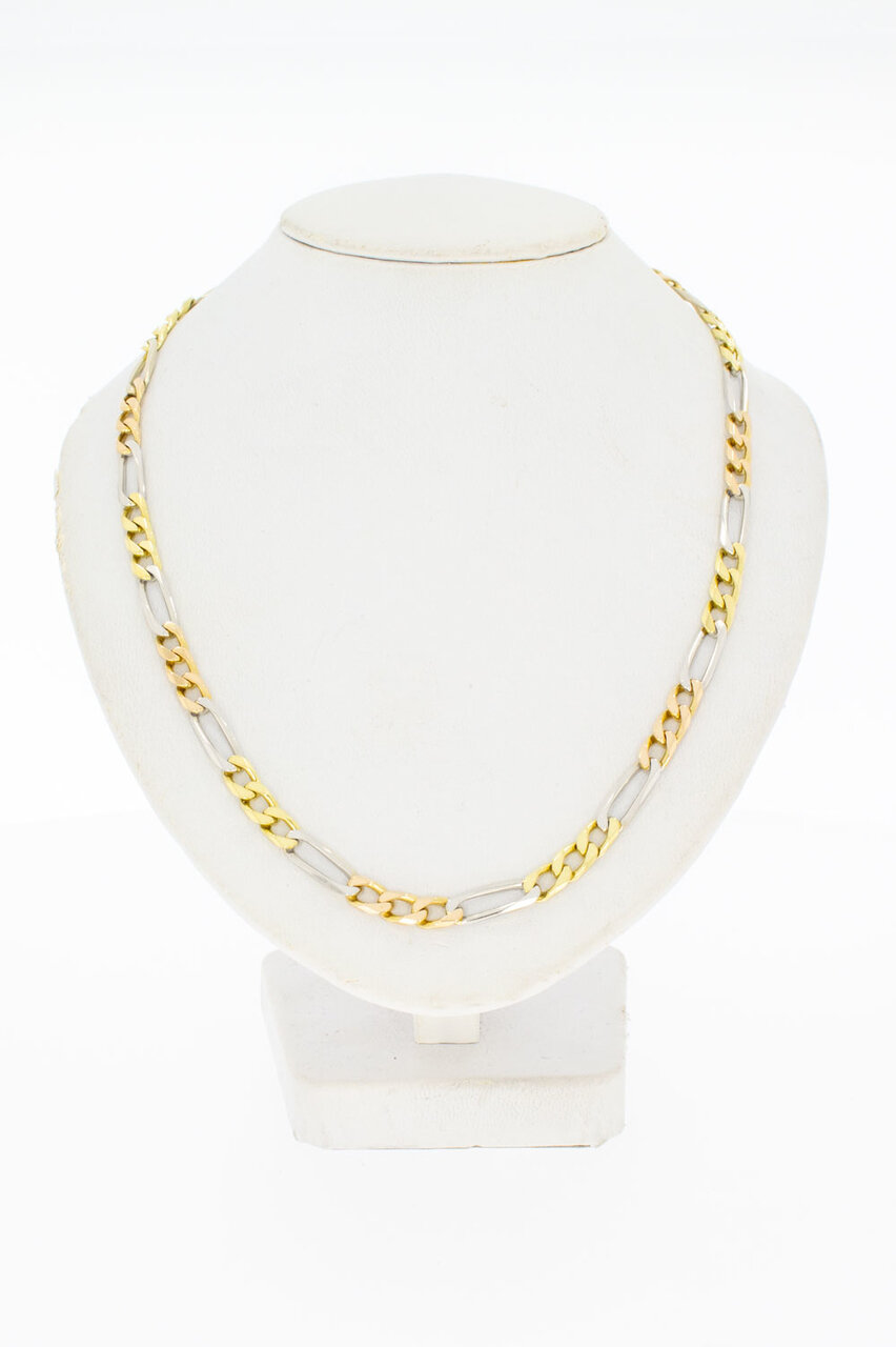 750er Figaro Kette Gelbgold - 47 cm