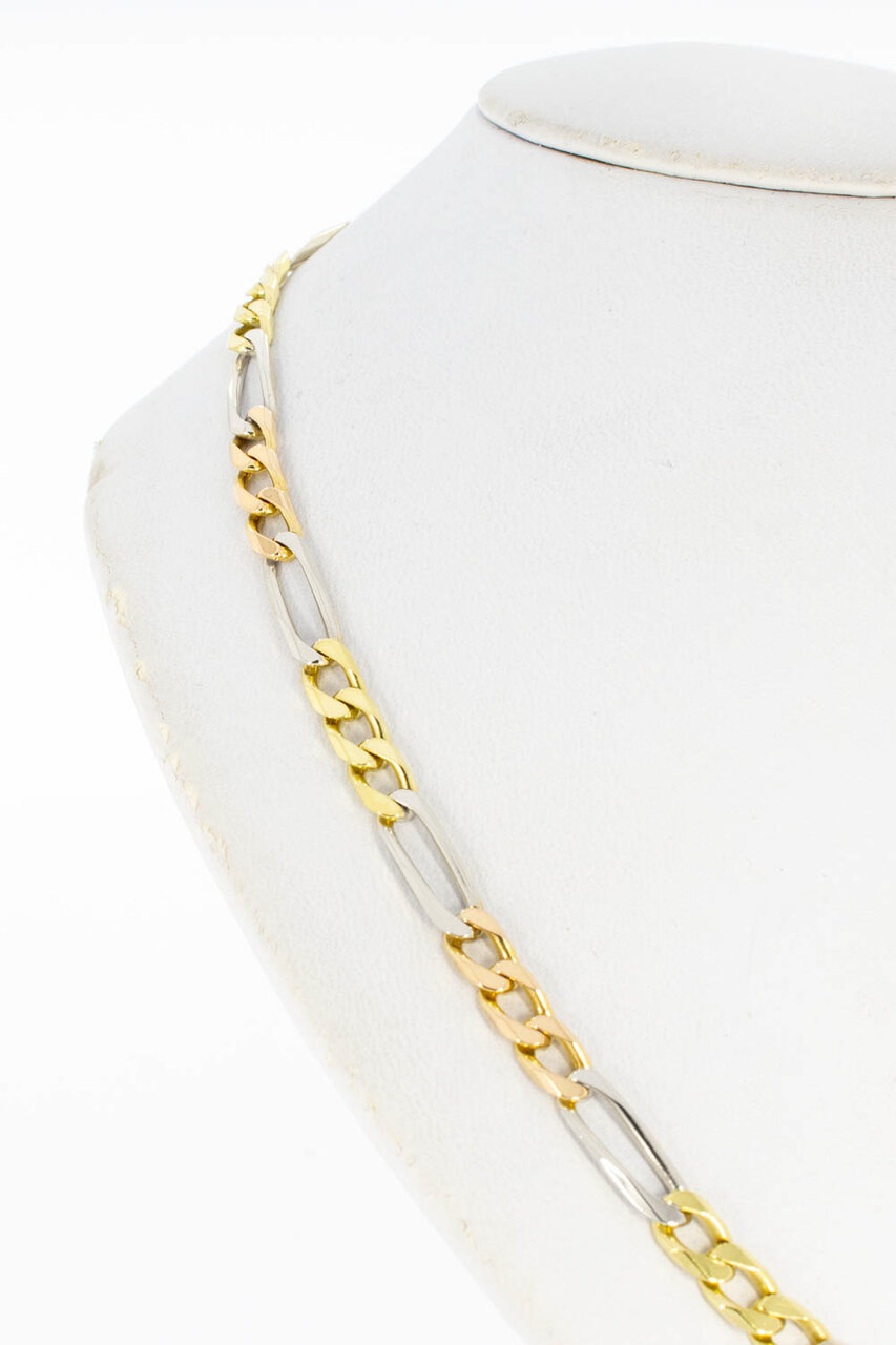 750er Figaro Kette Gelbgold - 47 cm
