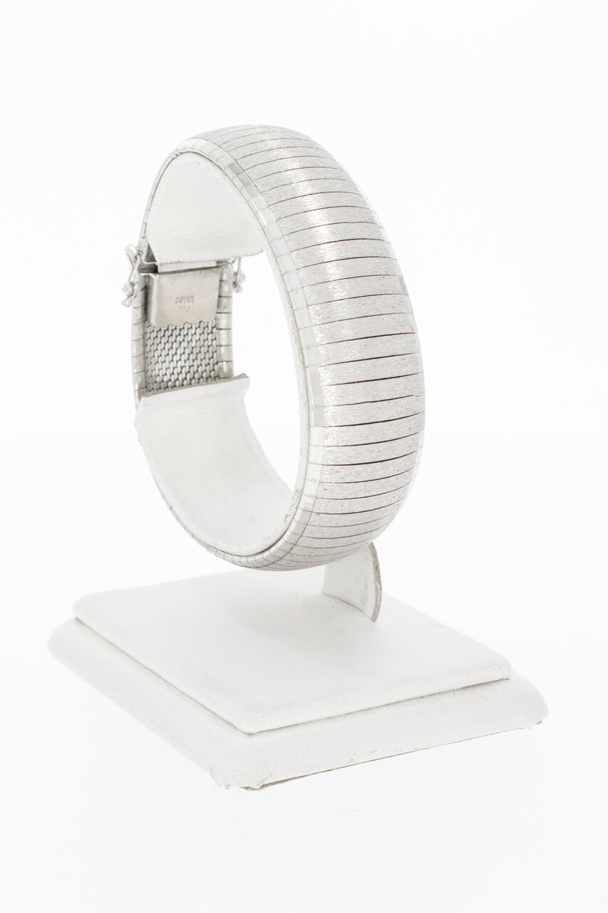 Breites Weißgold Armband 18 Karat - 19,1