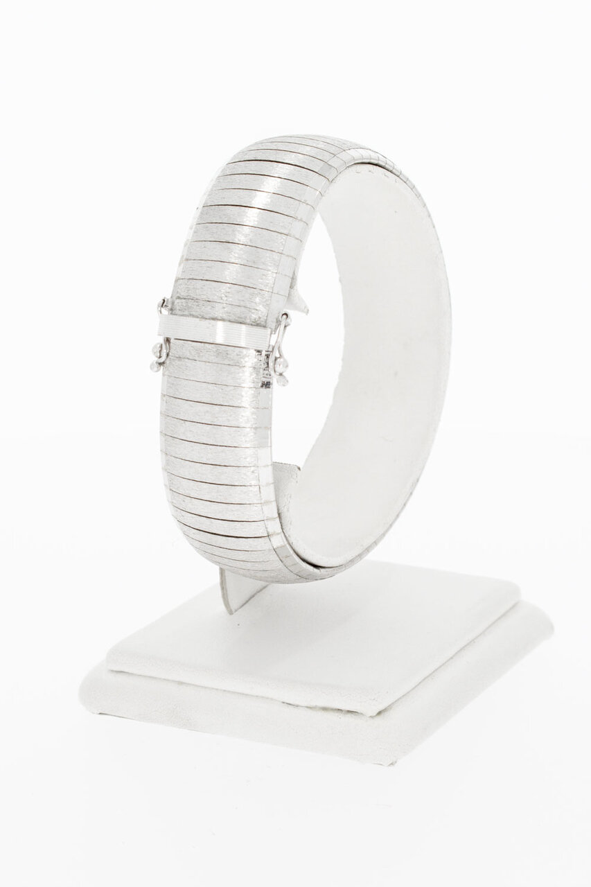 Breites Weißgold Armband 18 Karat - 19,1