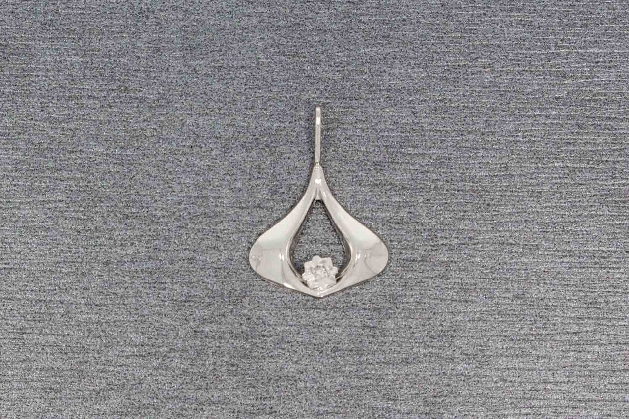 14 Karat Weißgold Diamant Anhänger