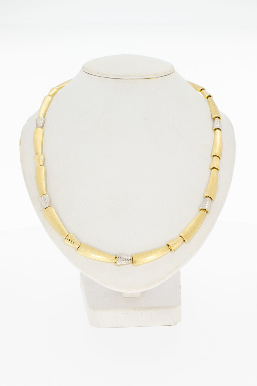 tricolor Stäbchen 585 Goldkette - 42,3 cm