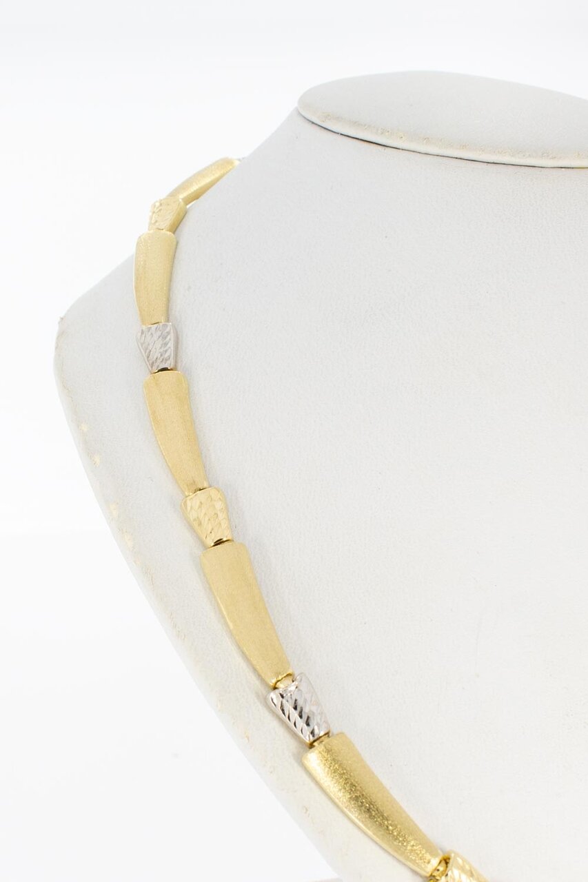 tricolor Stäbchen 585 Goldkette - 42,3 cm