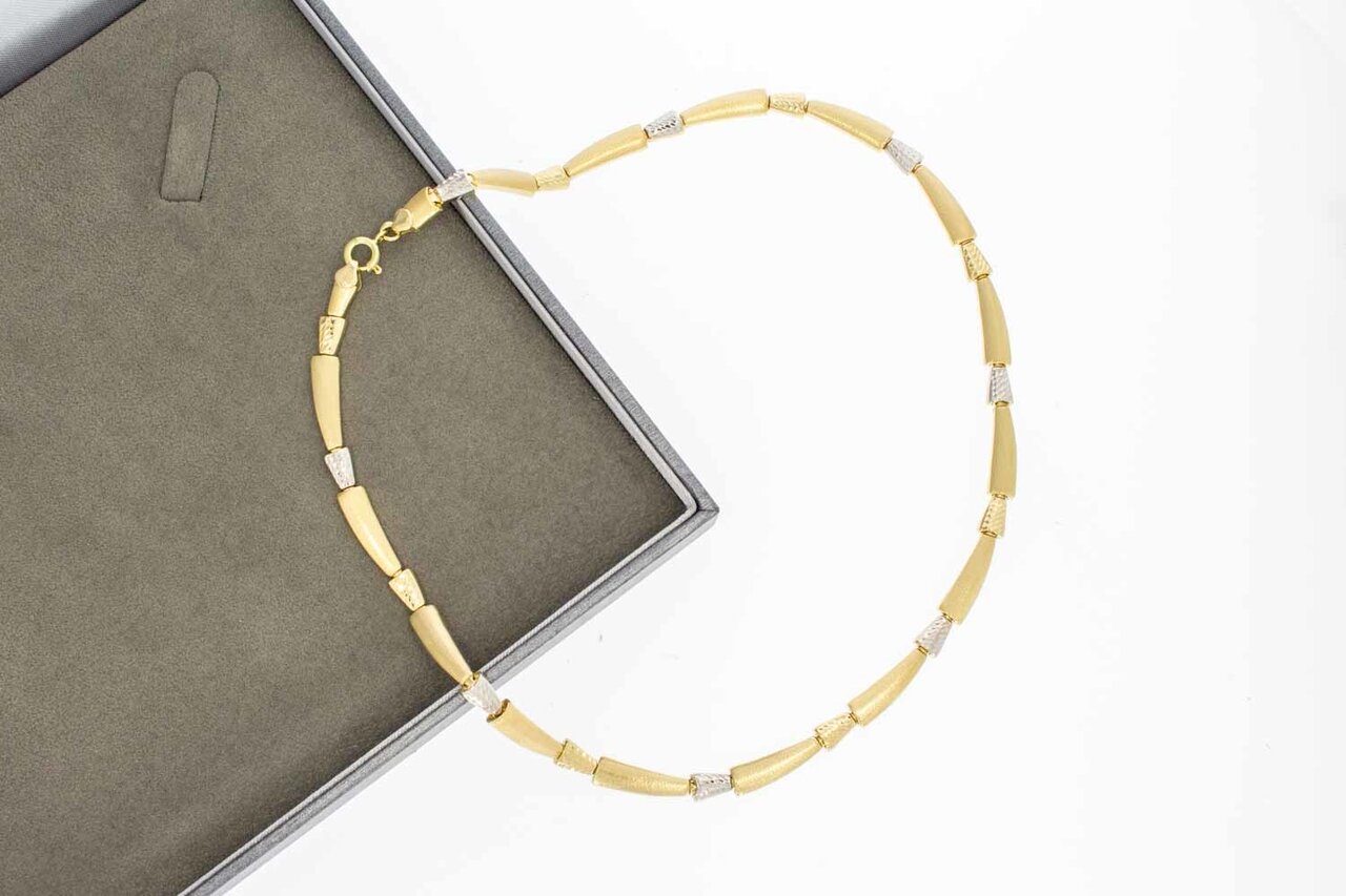 tricolor Stäbchen 585 Goldkette - 42,3 cm