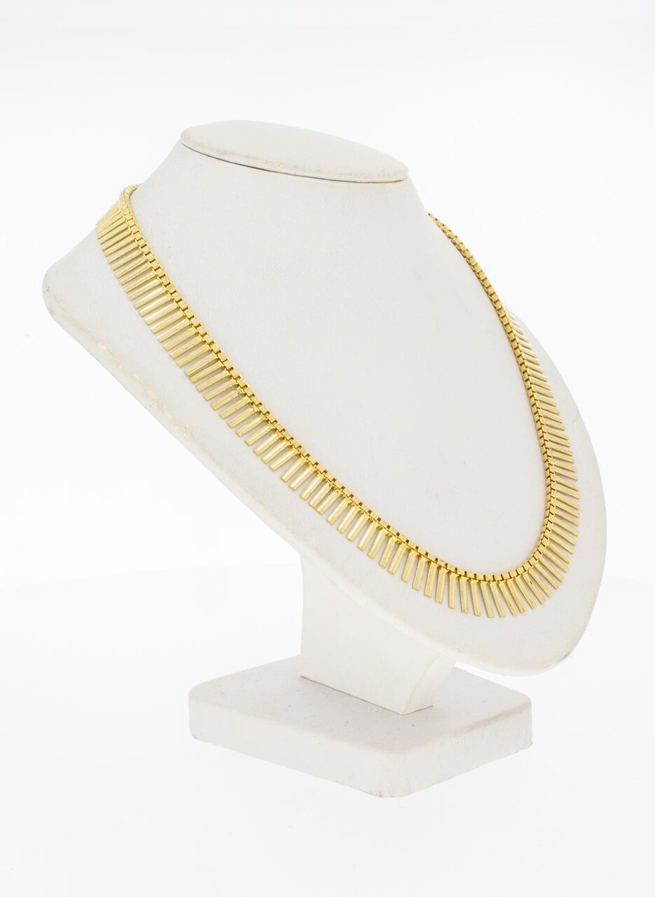 Sonnenstrahlen-Choker 585 Gold - 48,5 cm