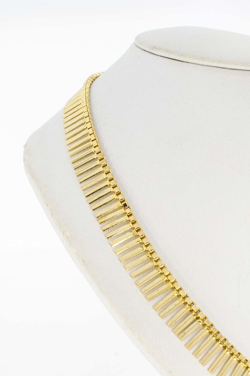 Sonnenstrahlen-Choker 585 Gold - 48,5 cm