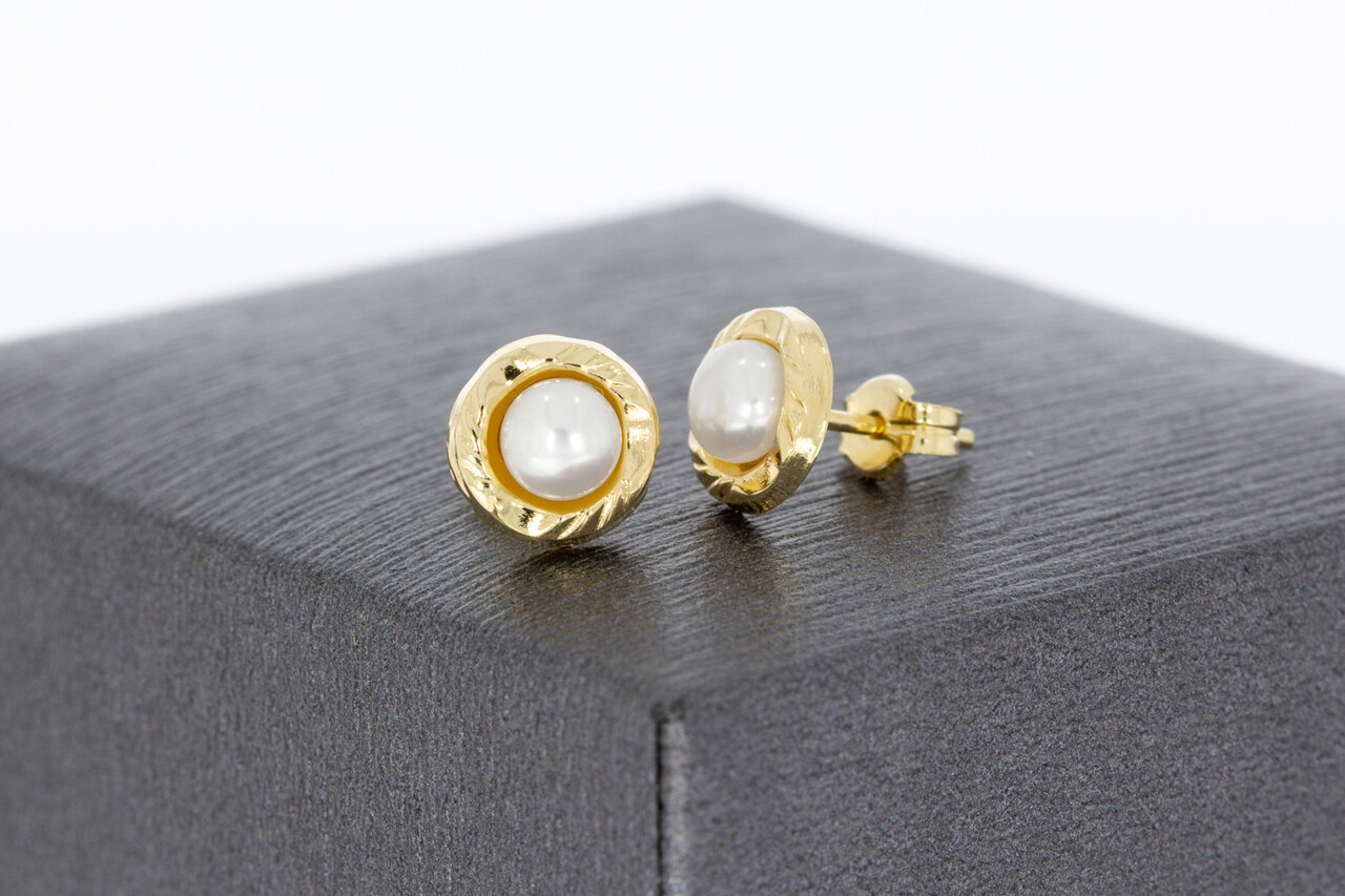 585 Gold  Ohrstecker mit Zuchtperlen - 0,7 cm