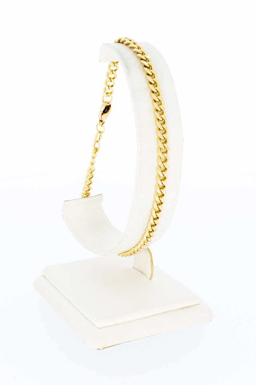 Gerollte Panzer Armband 14 Karat  - 23 cm