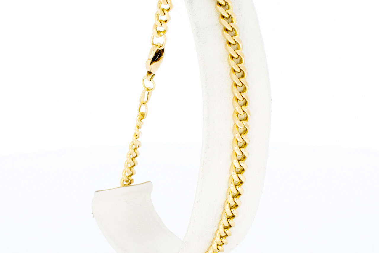 Gerollte Panzer Armband 14 Karat  - 23 cm