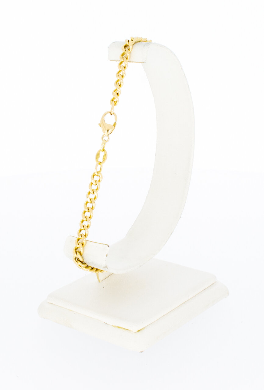 Gerollte Panzer Armband 14 Karat  - 23 cm