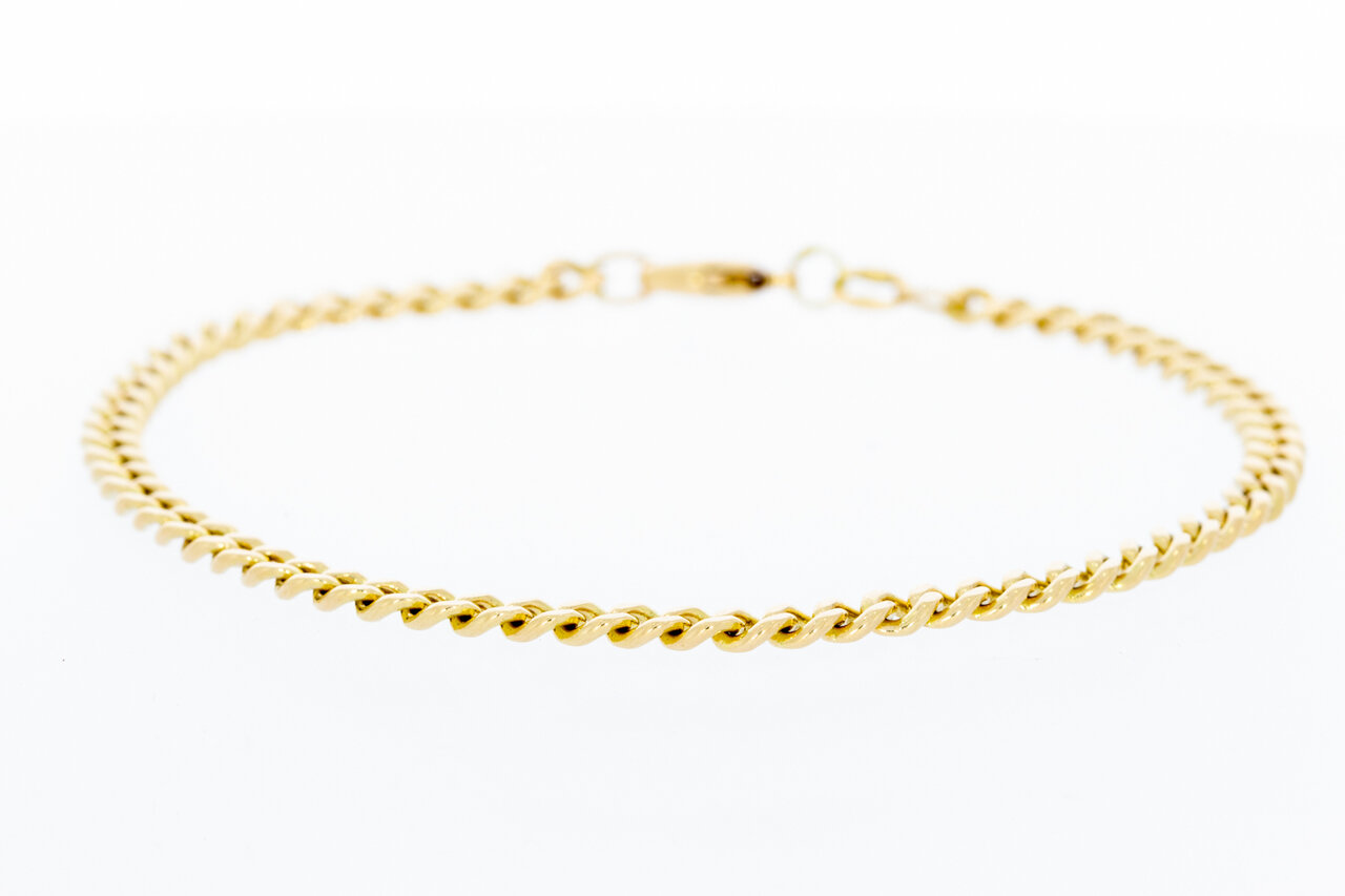 Gerollte Panzer Armband 14 Karat  - 23 cm