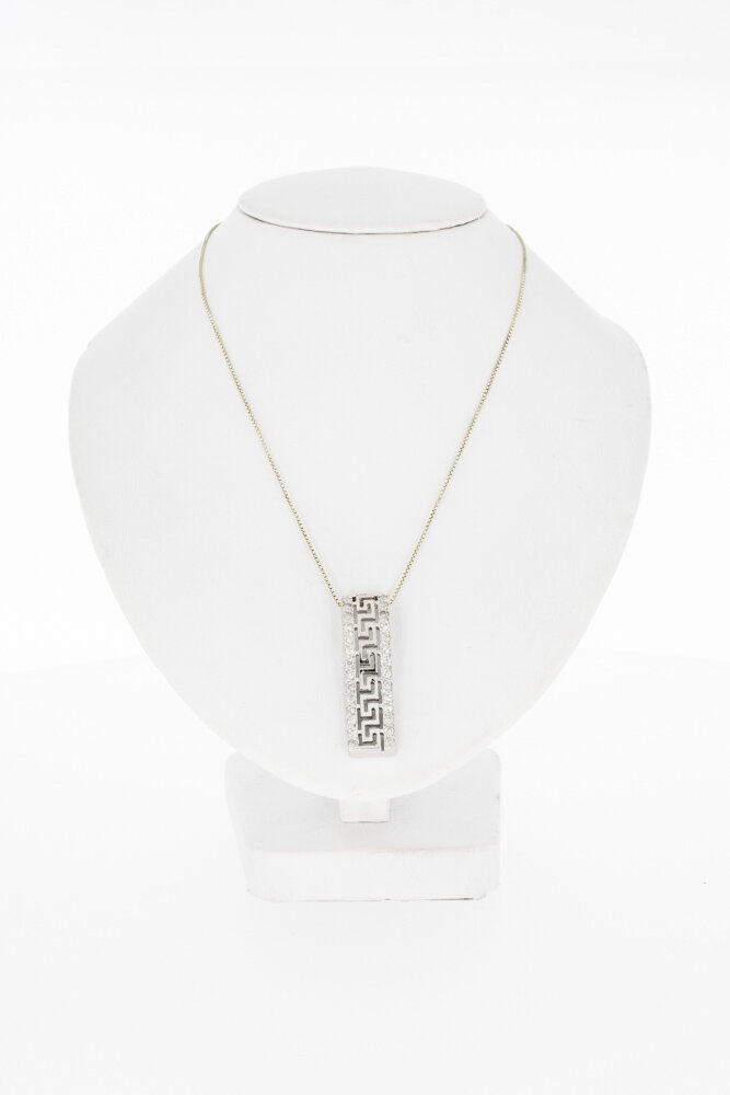 18 Karat Weißgold Anhänger mit Diamant