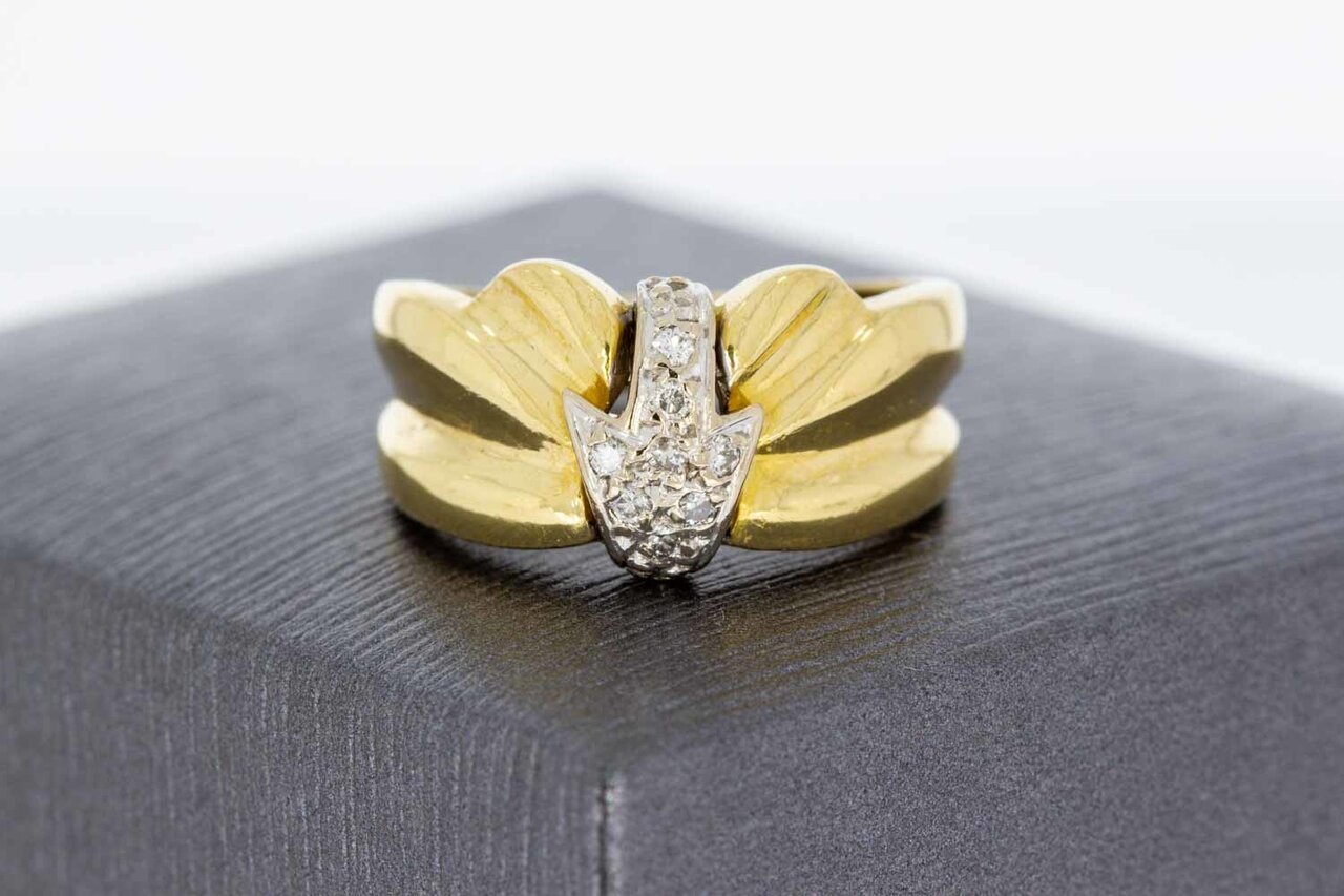 Diamant Ring 18 Karat Gold - 16,5 mm