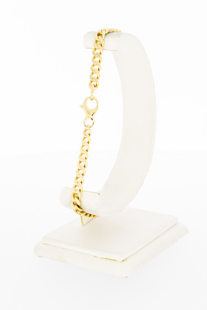 14 karaat goud Gourmet armband -  22,5 cm