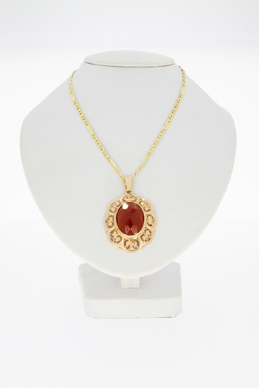 14 Karat Gold Anhänger mit Karneol