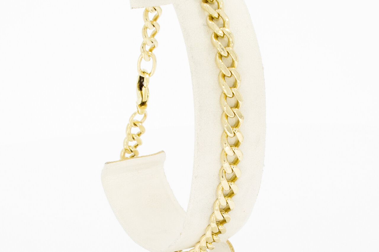 585 Gelbgold Panzerarmband - 21 cm