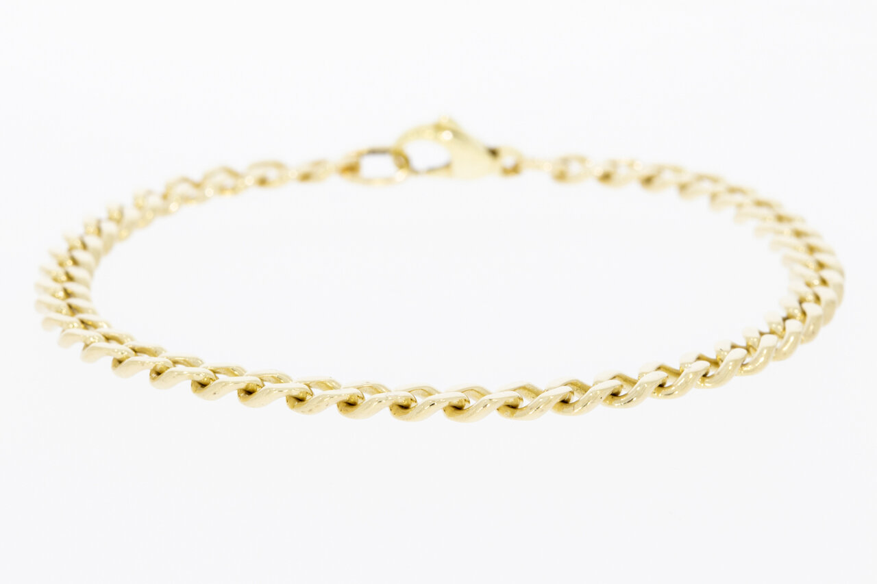 585 Gelbgold Panzerarmband - 21 cm