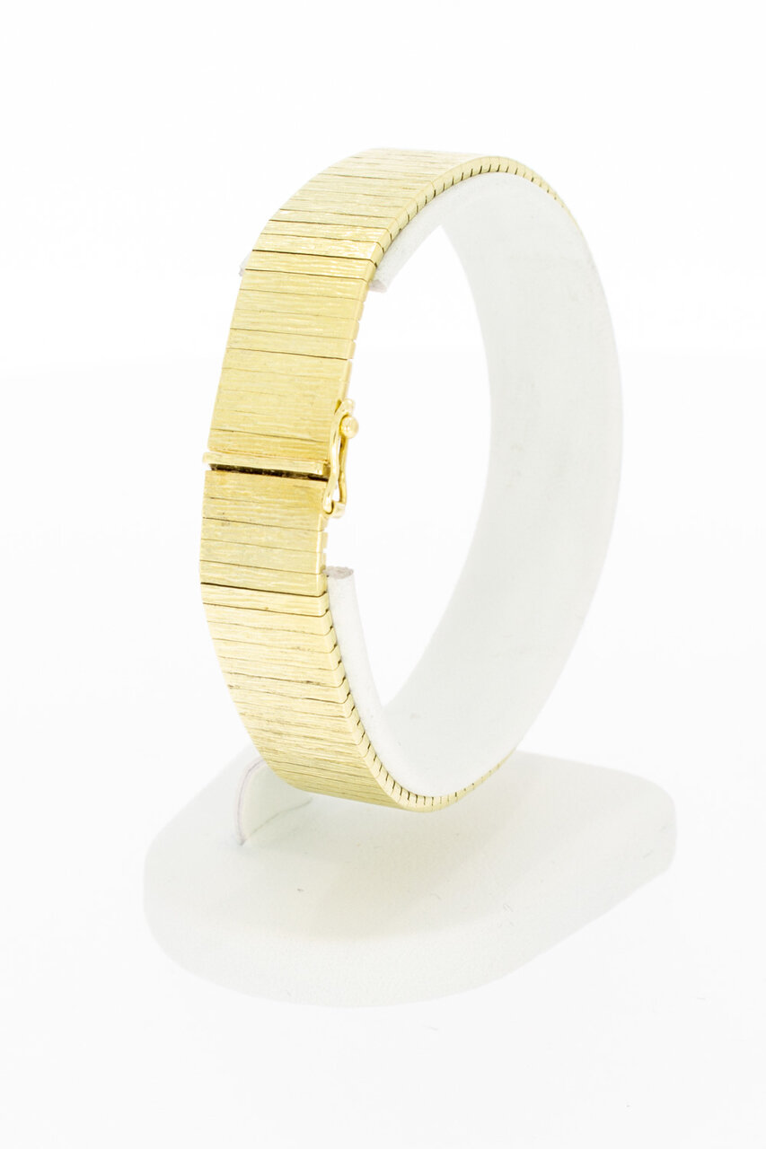 Breites Vintage Gliederarmband 585 Gold - 18,5 cm
