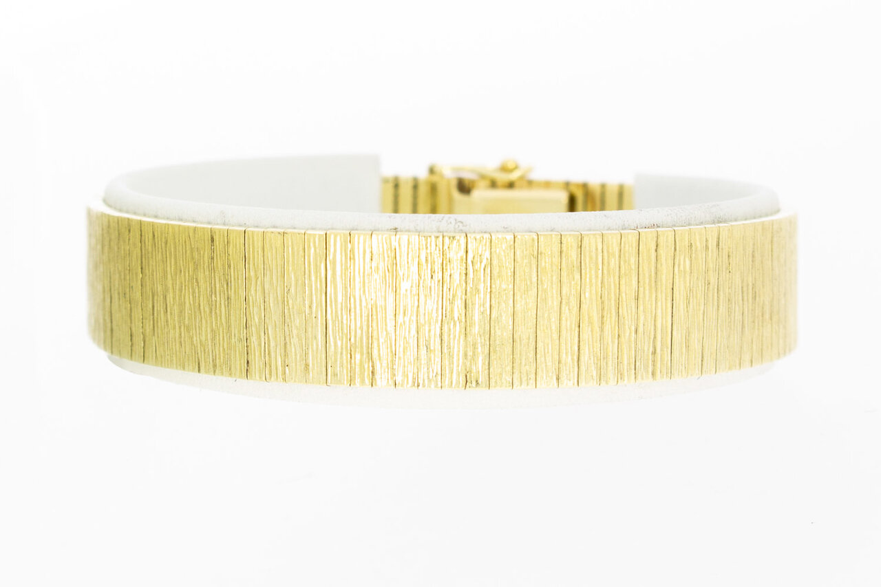 Breites Vintage Gliederarmband 585 Gold - 18,5 cm