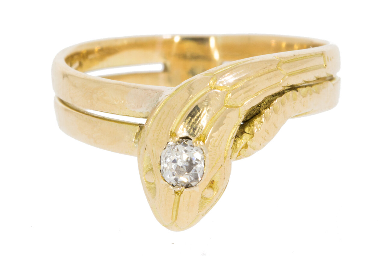 18 Karaat diamant Slangenring - 16,8 mm