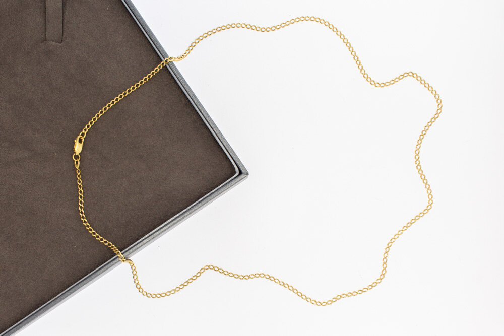 750 Gelbgold Panzerkette - 59,5 cm