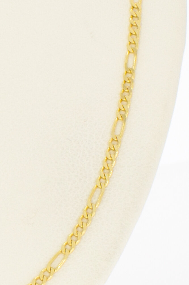 585 Gelbgold Figaro Kette - 55,3 cm