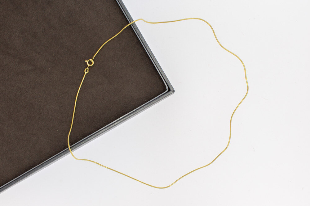 Goldene 585 Schlangenkette - 45,5 cm
