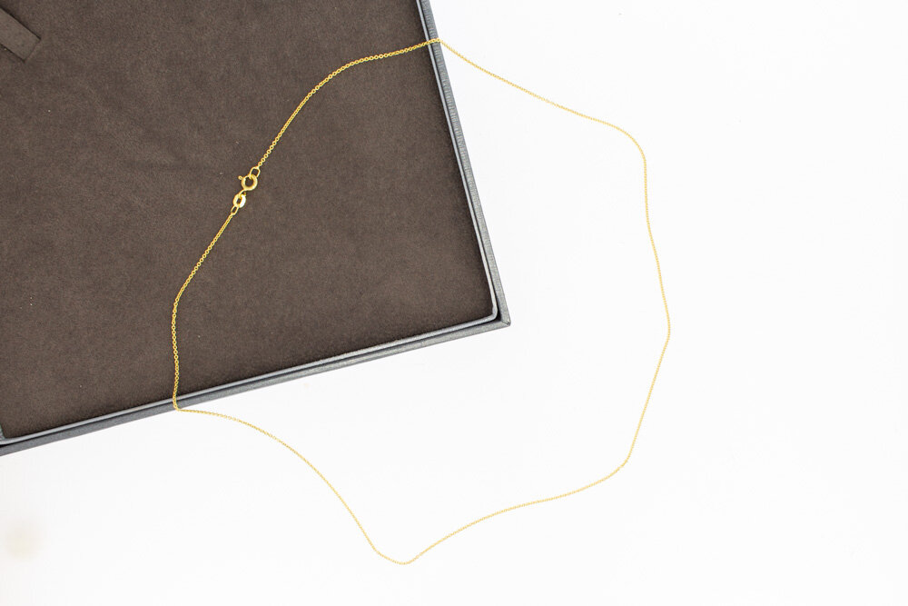 14 Karat Goldene Ankerkette - 50,1 cm