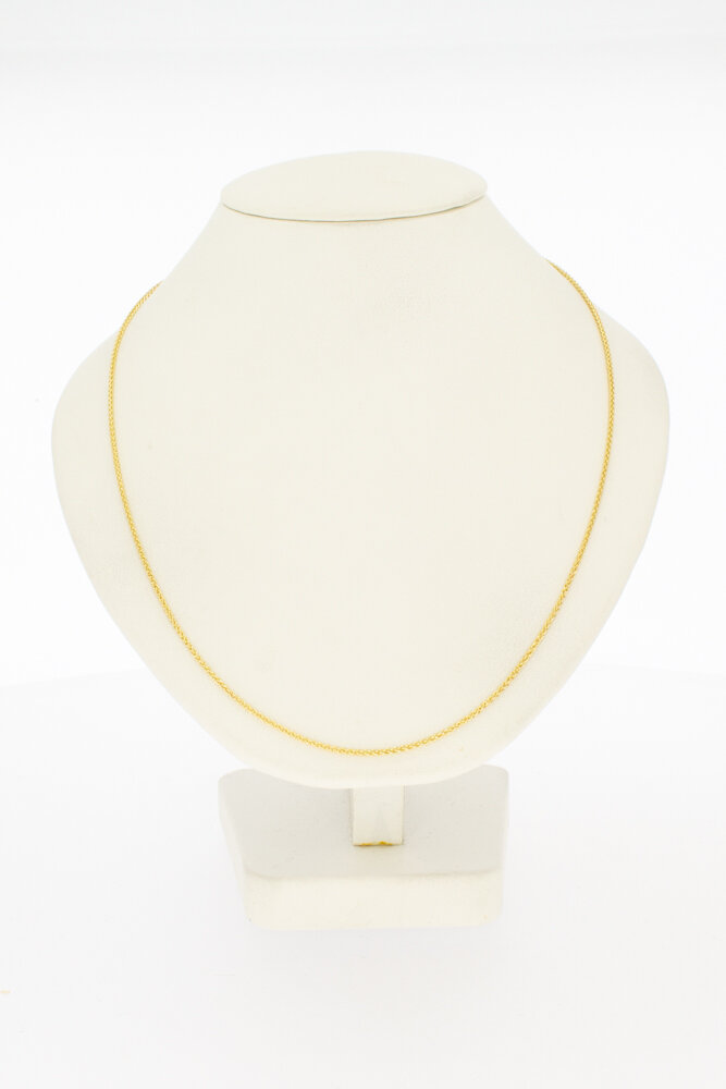 14 Karat geflochtene Halskette - 50 cm