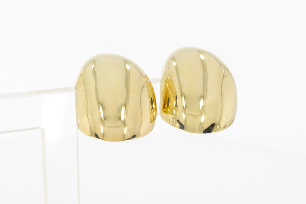 Klassische Ohrclips 585 Gold - 2,8 cm