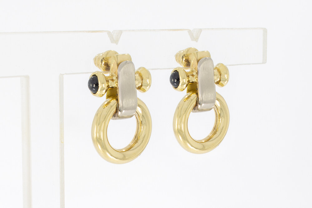 585 Bicolor Gold Ohrstecker - 2,6 cm