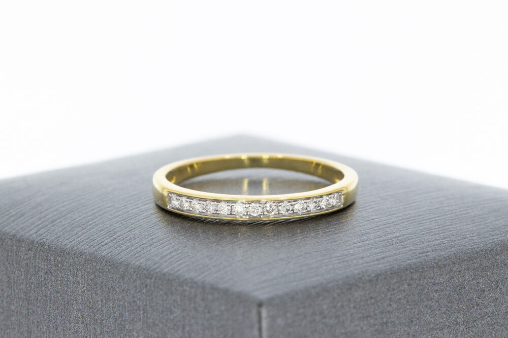 9 Karat Gold Vorsteckring Damen mit Zirkonia - Ringgr&ouml;&szlig;e 50