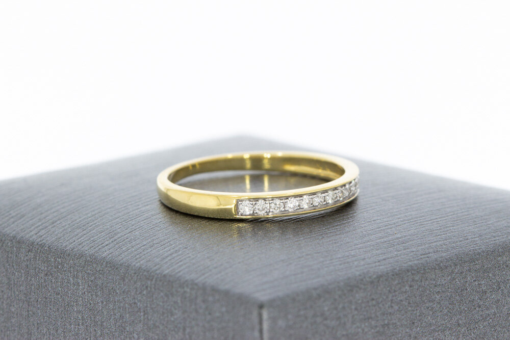 9 Karat Gold Vorsteckring Damen mit Zirkonia - Ringgr&ouml;&szlig;e 50