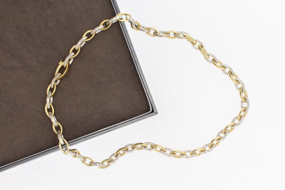 Goldkette 585 Bicolor Gold - 45,5 cm