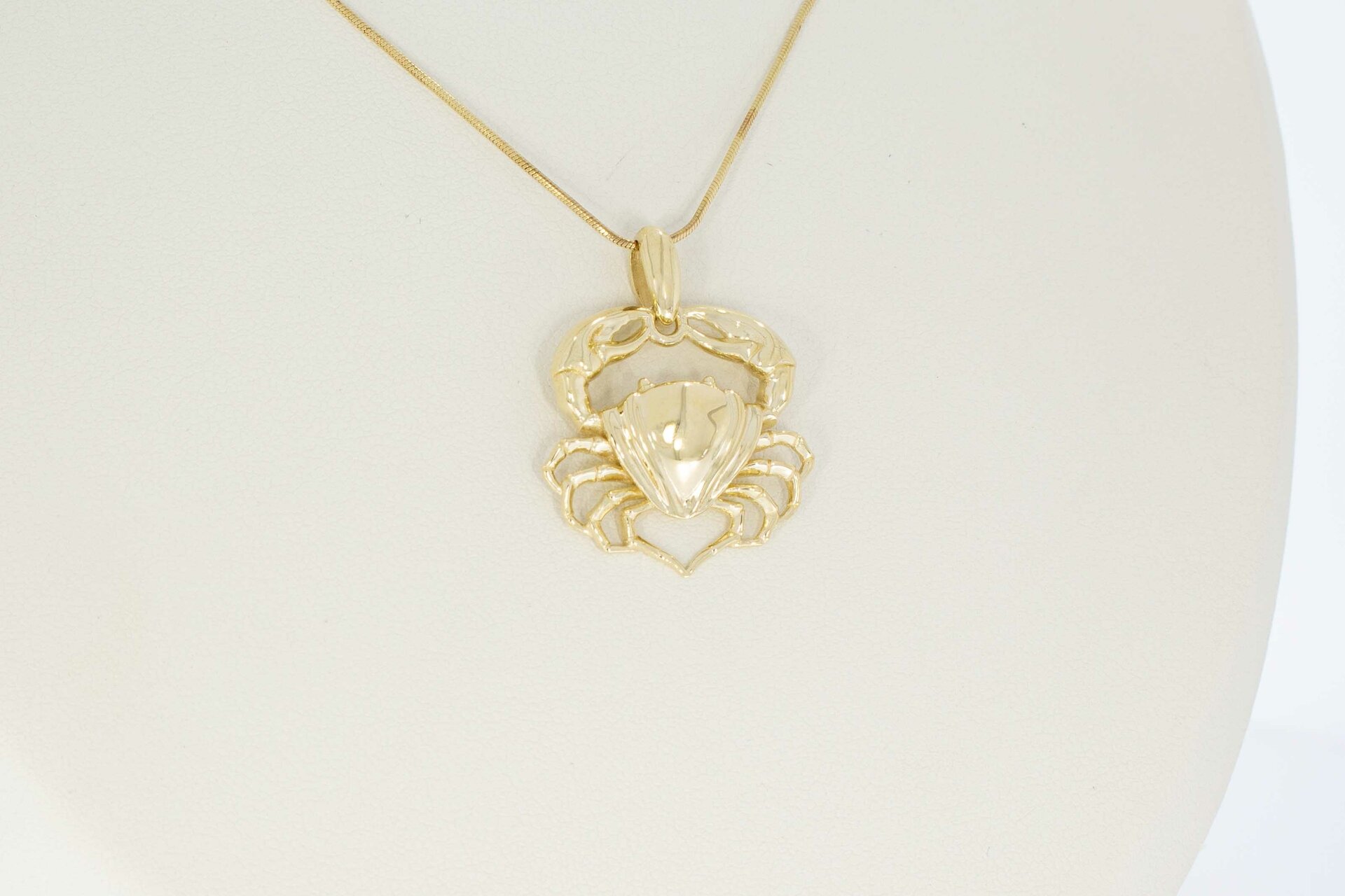 Krabben Anhänger 14 Karat Gold  - 3 cm