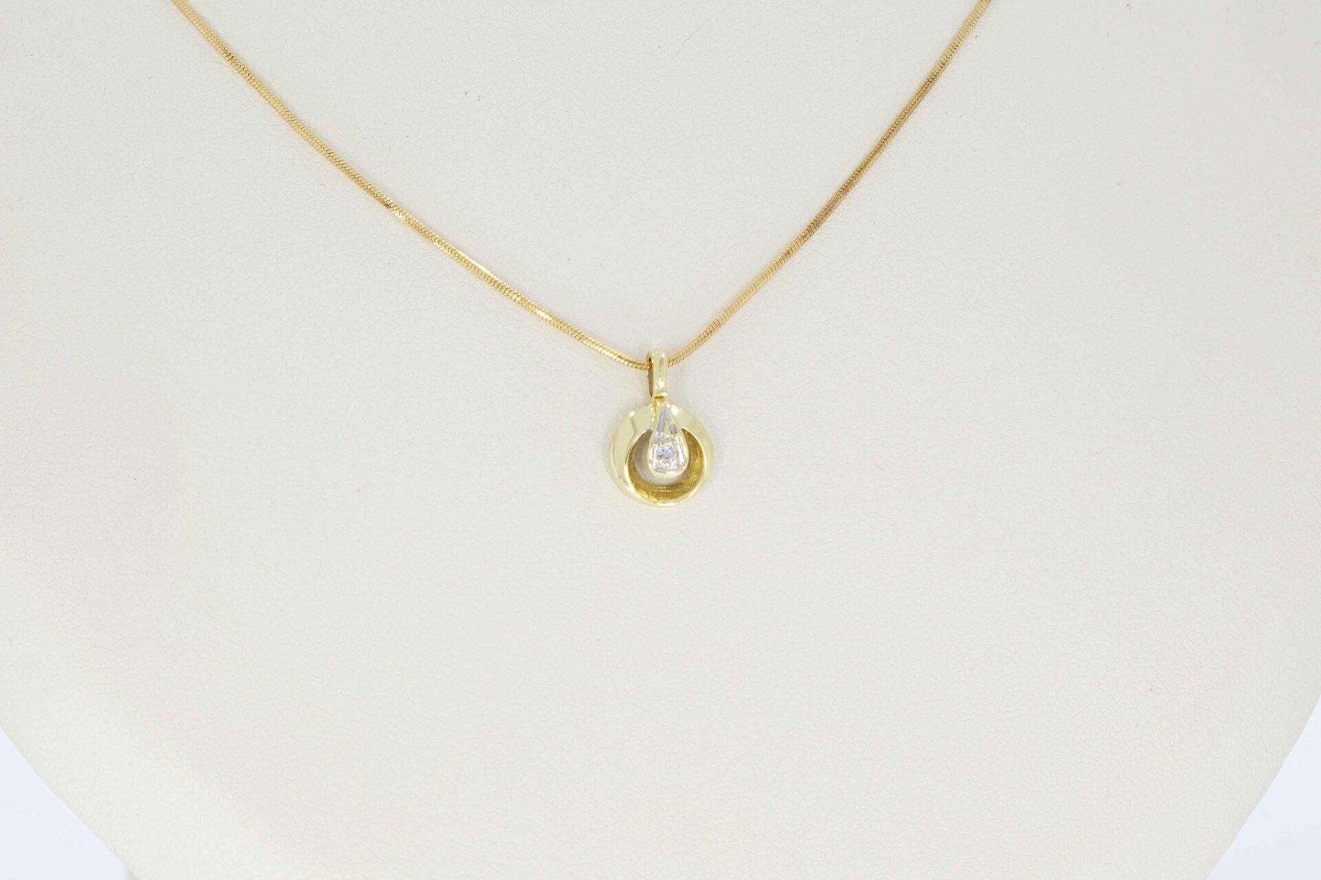 14 Karat Diamant Anhänger - 13,5 mm