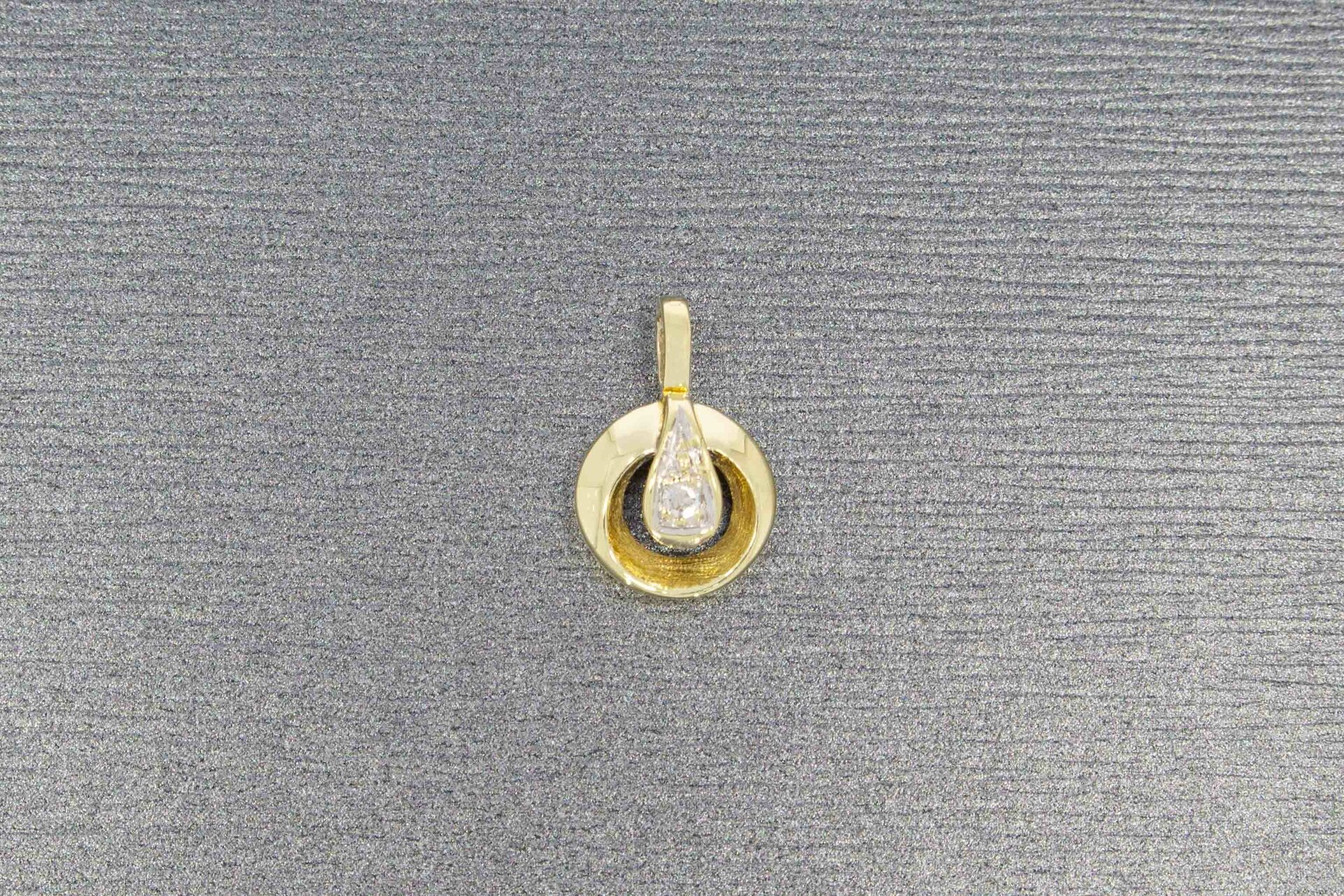 14 Karat Diamant Anhänger - 13,5 mm