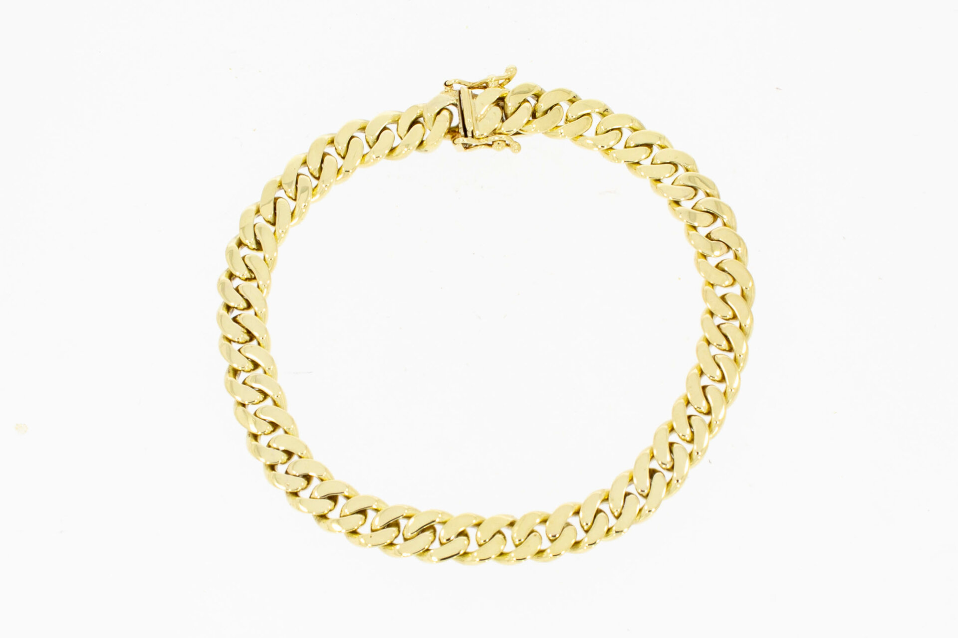 14 Karat Gold Panzerarmband - 19 cm