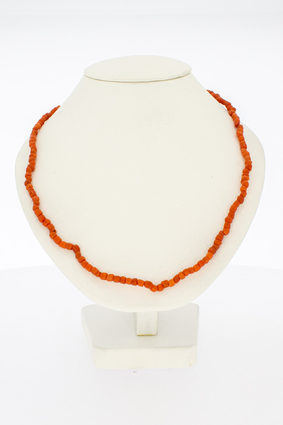 Rote Korallenkette 18 Karat Gold - 47 cm